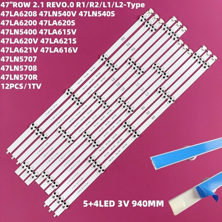 47" 4+5LED 12PCS(47LA62 00) 47' ROW 2.1 REV0.7 1 L1-TYPE 6916L 1176A
