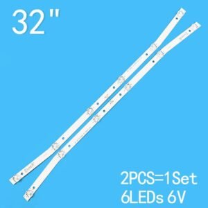 32 Inch LED TV Backlight Strip JS-D-JP32DM-061EC 6LED 2PCS Hole LED Bar Replacement
